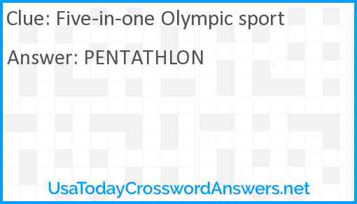 Five-in-one Olympic sport Answer