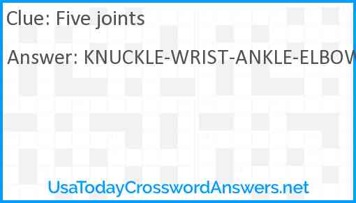 Five joints Answer