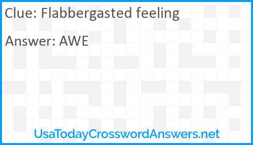 Flabbergasted feeling Answer