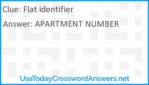 Flat identifier Answer