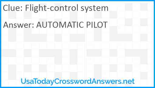 Flight-control system Answer