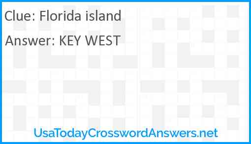 Florida island Answer