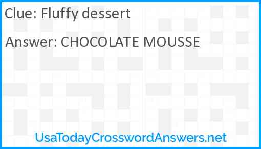 Fluffy dessert Answer