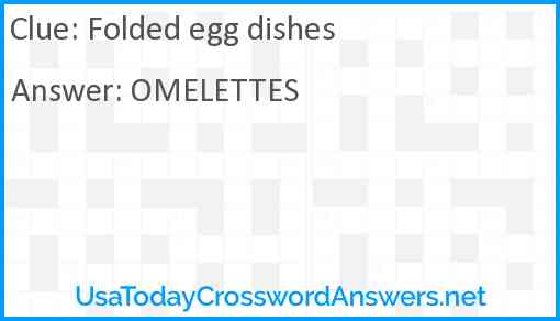 Folded egg dishes Answer
