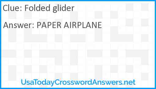 Folded glider Answer