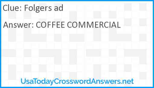Folgers ad Answer