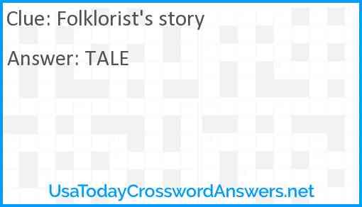 Folklorist's story Answer
