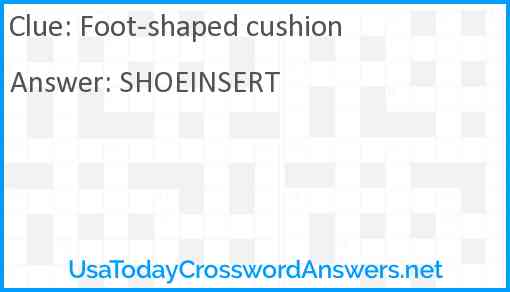 Foot-shaped cushion Answer