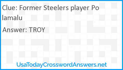Former Steelers player Polamalu Answer