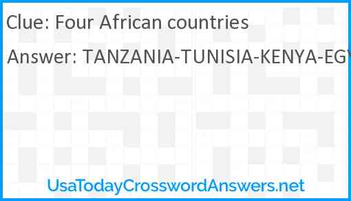 Four African countries Answer