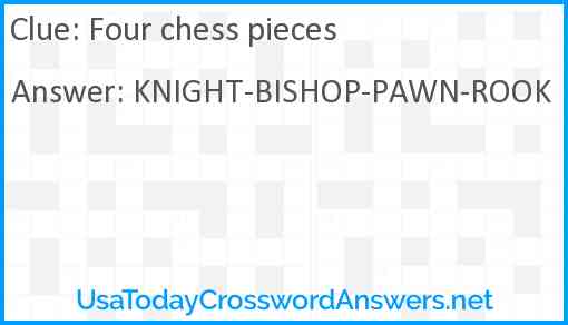 Four chess pieces Answer