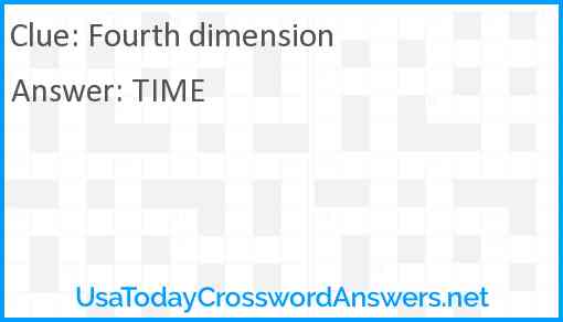 Fourth dimension Answer