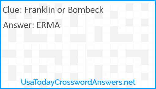 Franklin or Bombeck Answer