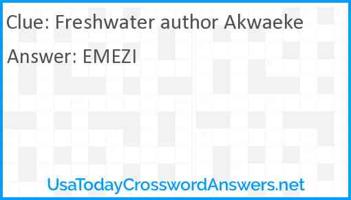Freshwater author Akwaeke Answer