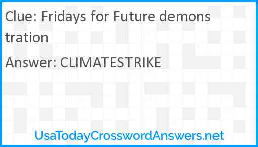 Fridays for Future demonstration Answer