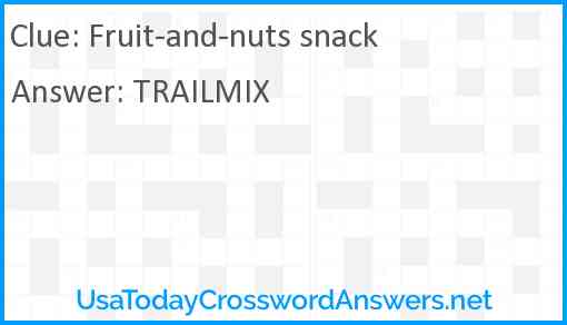Fruit-and-nuts snack Answer