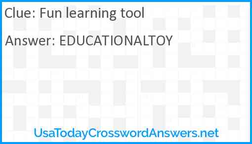 Fun learning tool Answer