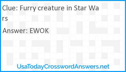 Furry creature in Star Wars Answer