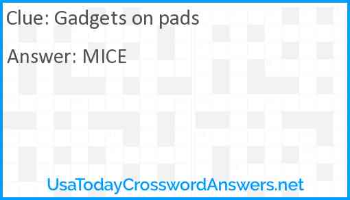 Gadgets on pads Answer