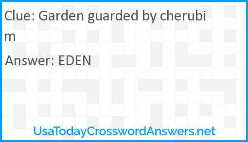 Garden guarded by cherubim Answer