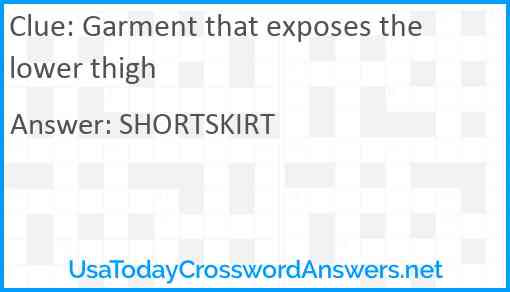Garment that exposes the lower thigh Answer