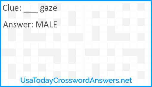 ___ gaze Answer