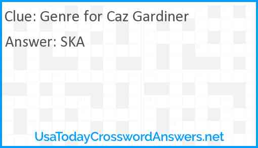 Genre for Caz Gardiner Answer