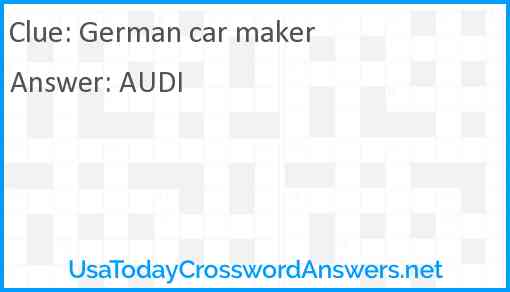 German car maker Answer