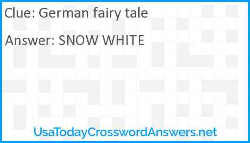 German fairy tale Answer
