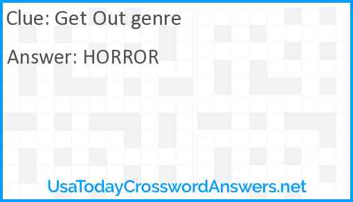 Get Out genre Answer