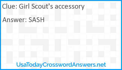 Girl Scout's accessory Answer