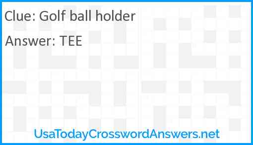 Golf ball holder Answer