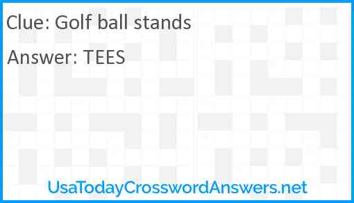 Golf ball stands Answer