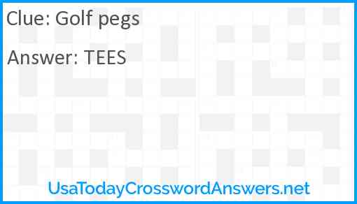 Golf pegs Answer