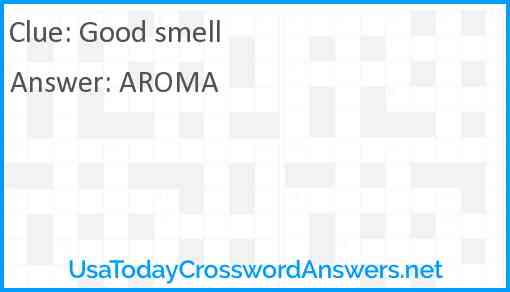 Good smell Answer