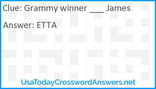 Grammy winner ___ James Answer