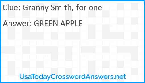 Granny Smith, for one Answer
