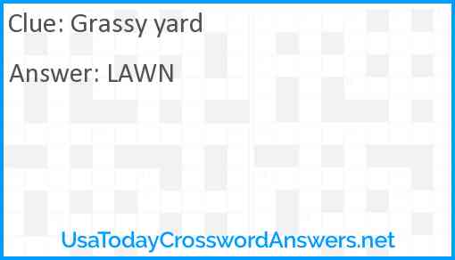 Grassy yard Answer