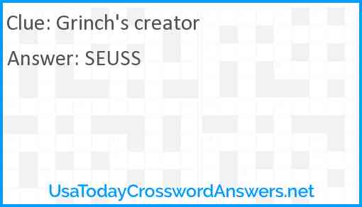 Grinch's creator Answer