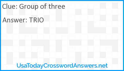 Group of three Answer