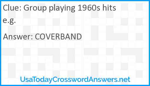 Group playing 1960s hits e.g. Answer