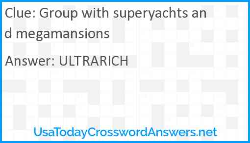 Group with superyachts and megamansions Answer