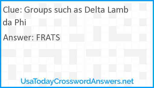 Groups such as Delta Lambda Phi Answer