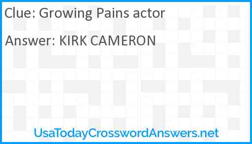Growing Pains actor Answer