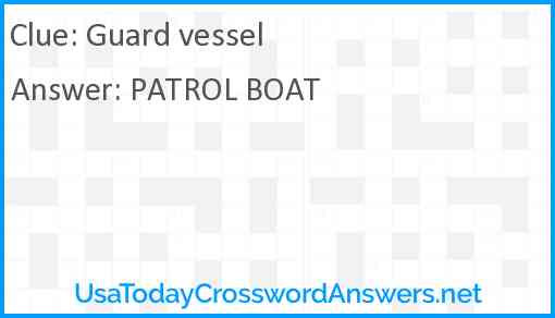 Guard vessel Answer