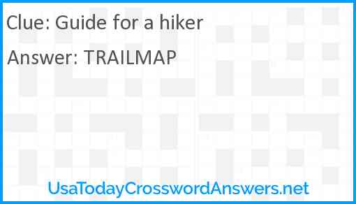 Guide for a hiker Answer