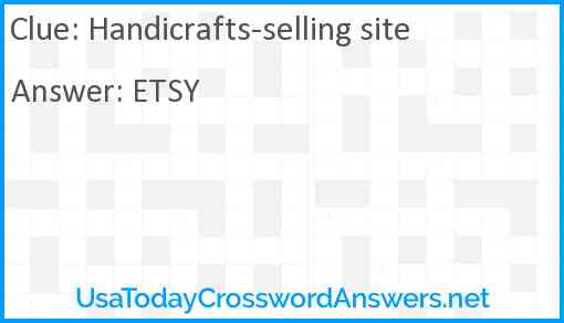 Handicrafts-selling site Answer