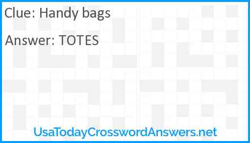 Handy bags Answer