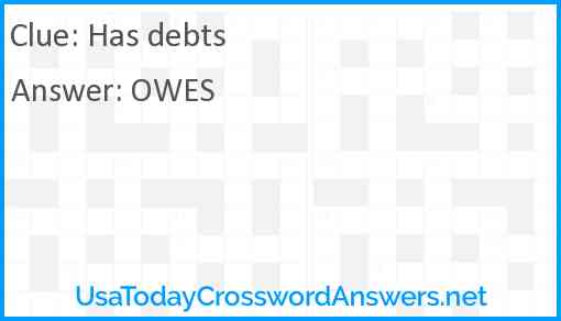Has debts Answer