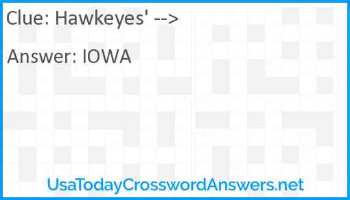 Hawkeyes' --> Answer